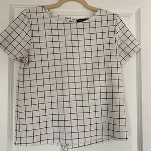 Black & White Grid Blouse